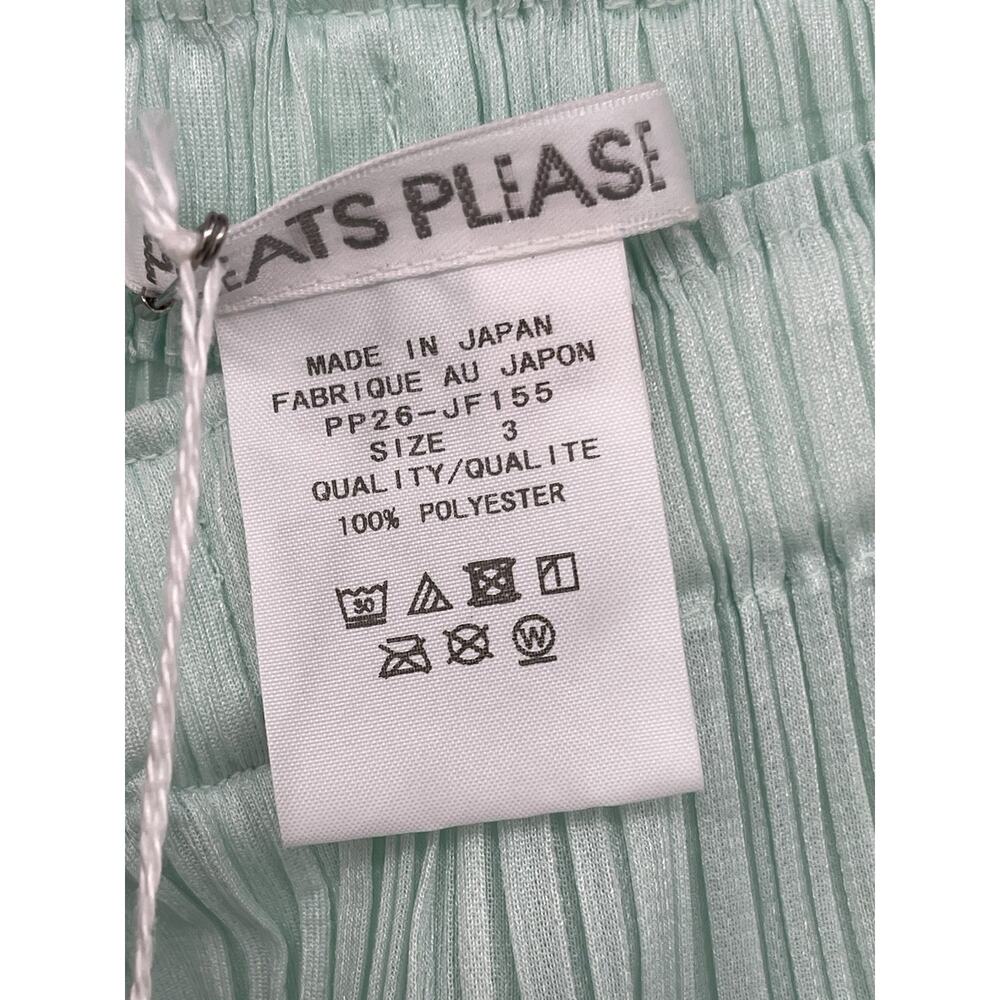 NWT Issey Miyake Pleats Please Pants Mint Green Pleated Size 3 Medium - Picture 7 of 8